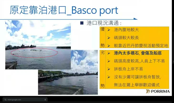 原定靠泊港 Basco 優劣勢
